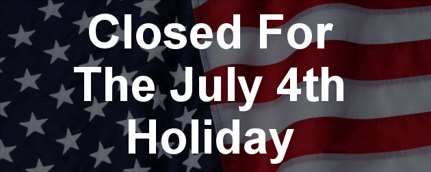 Closed For The Fourth of July Weekend (All Day)